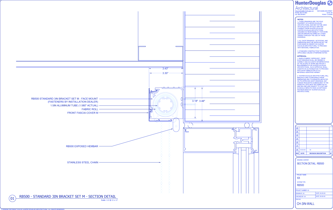 Standard Duty Clutch: 3IN Fascia Bracket – Wall Mount