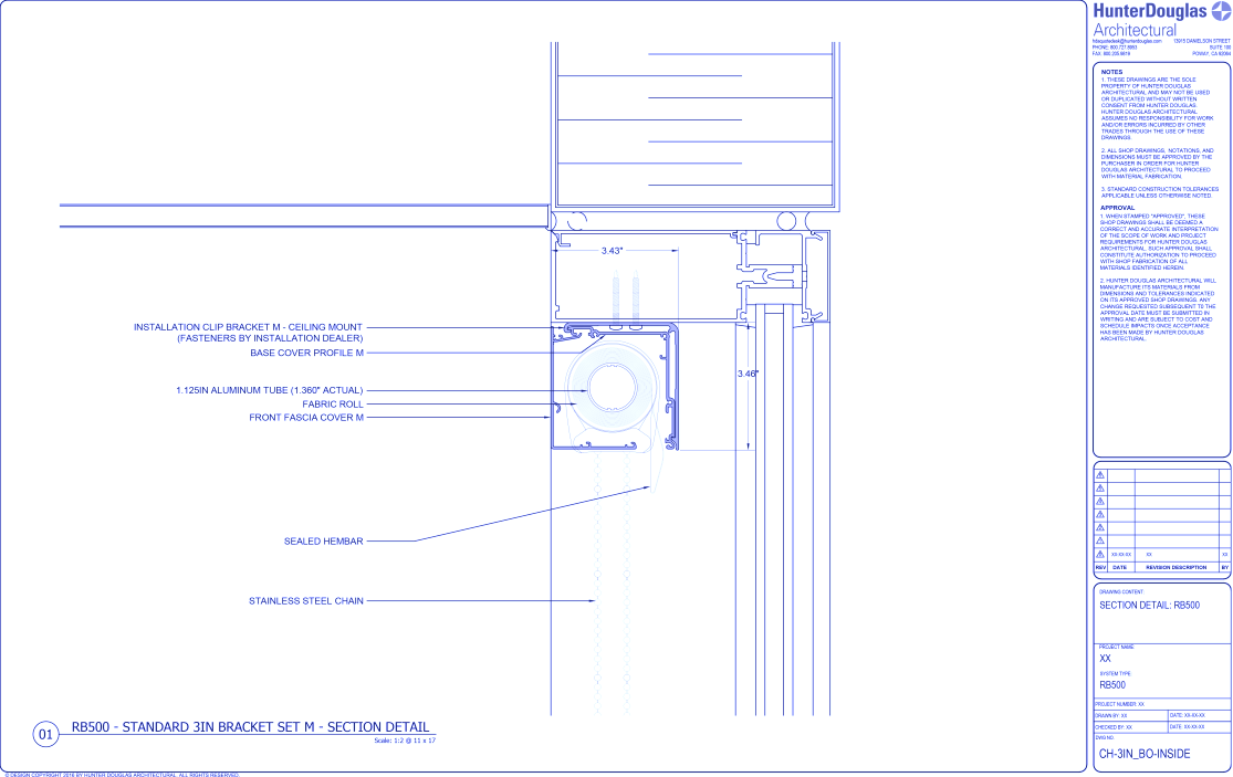 Standard Duty Clutch: 3IN Blockout Bracket – Inside Mount