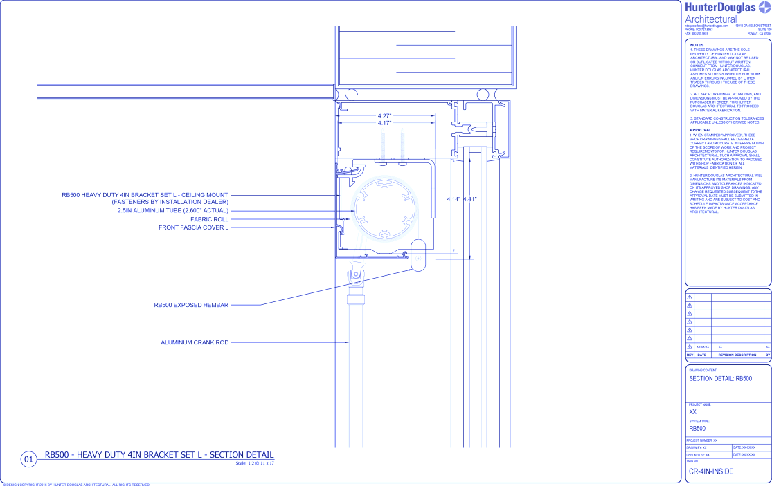 Heavy Duty Crank: 4IN Fascia Bracket – Inside Mount