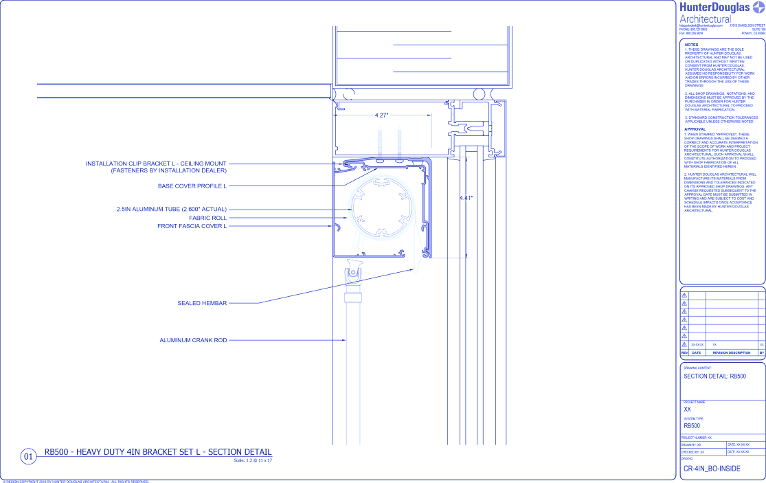 Heavy Duty Crank: 4IN Blockout Bracket – Inside Mount