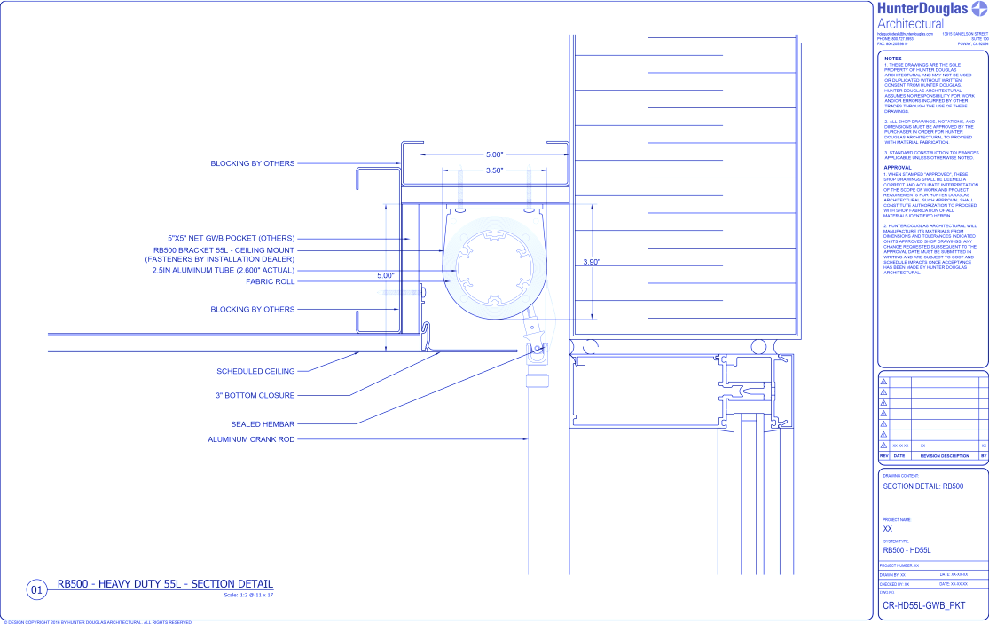 Heavy Duty Crank: 55L Bracket – Gypsum Wallboard Pocket