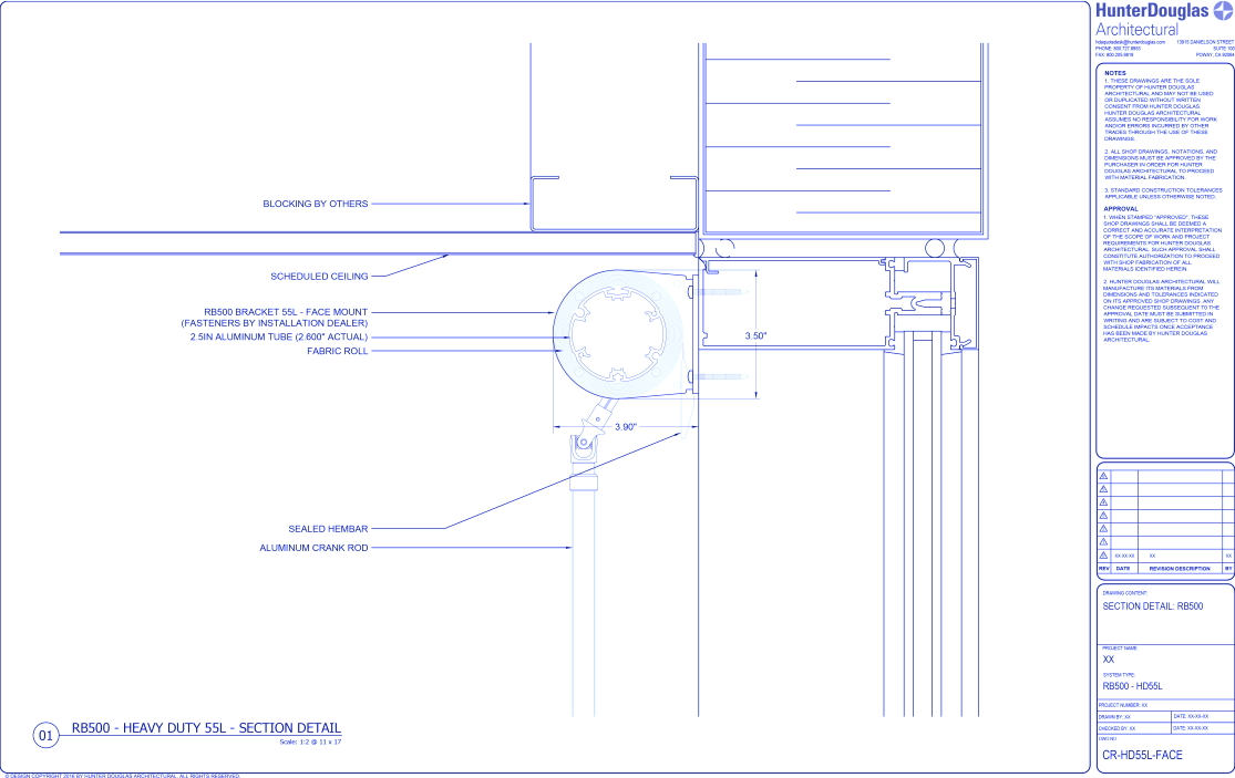Heavy Duty Crank: 55L Bracket – Face Mount