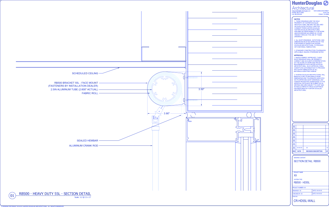Heavy Duty Crank: 55L Bracket – Wall Mount