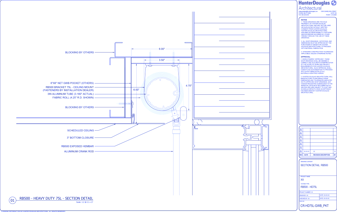 Heavy Duty Crank: 75L Bracket – Gypsum Wallboard Pocket