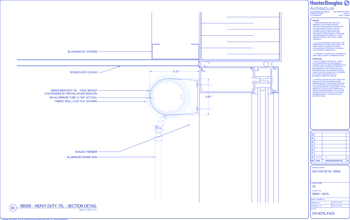 Heavy Duty Crank: 75L Bracket – Face Mount