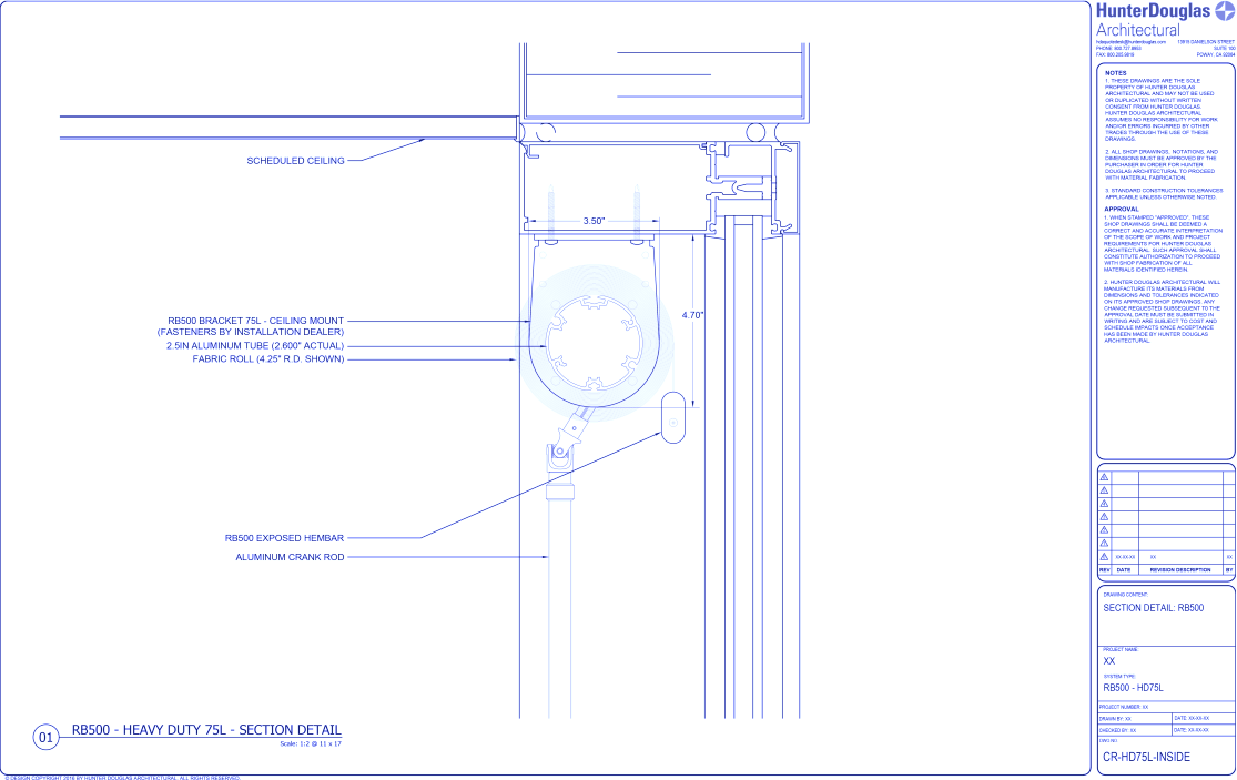Heavy Duty Crank: 75L Bracket – Inside Mount