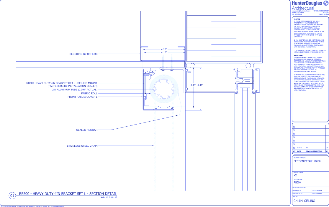 Heavy Duty Clutch: 4IN Fascia Bracket – Ceiling Mount