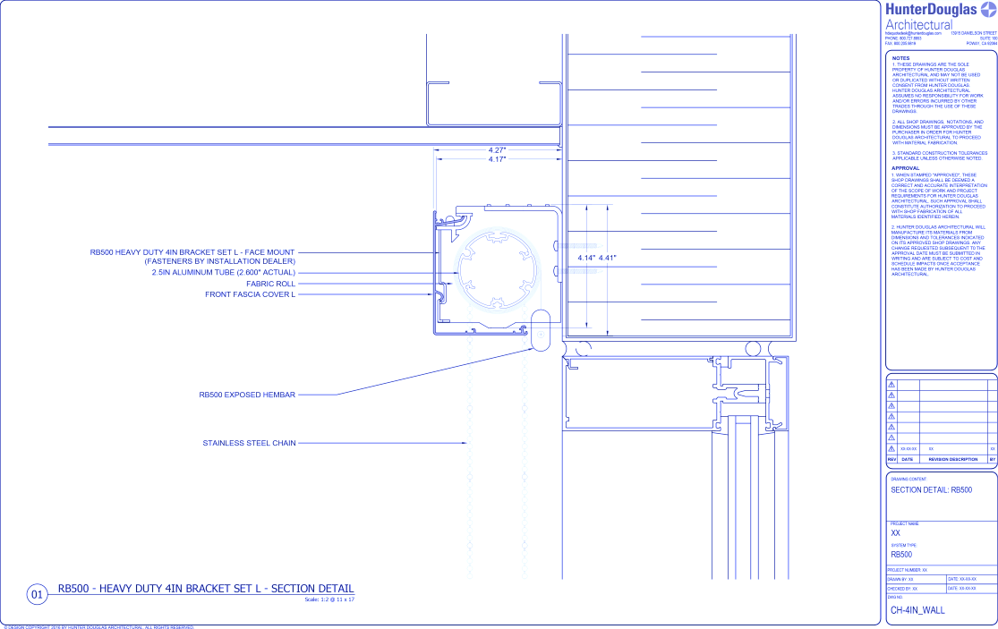 Heavy Duty Clutch: 4IN Fascia Bracket – Wall Mount