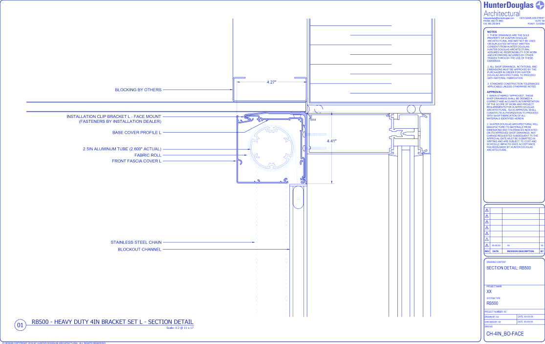 Heavy Duty Clutch: 4IN Blockout Bracket – Face Mount