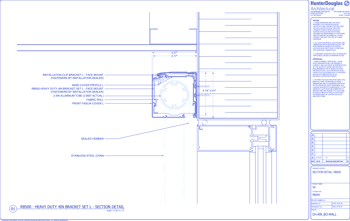 Heavy Duty Clutch: 4IN Blockout Bracket – Wall Mount