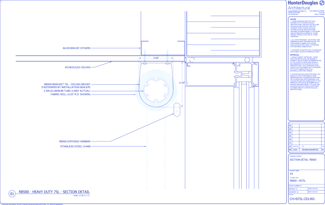 Heavy Duty Clutch: 75L Bracket – Ceiling Mount