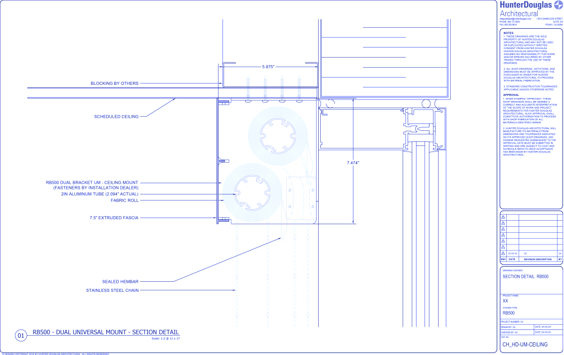 Heavy Duty Clutch: 7IN Single UM Bracket – Ceiling Mount