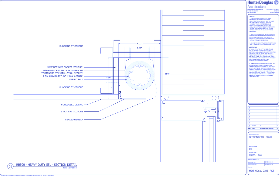 Heavy Duty Automated: 55L Brackets – Gypsum Wallboard Pocket