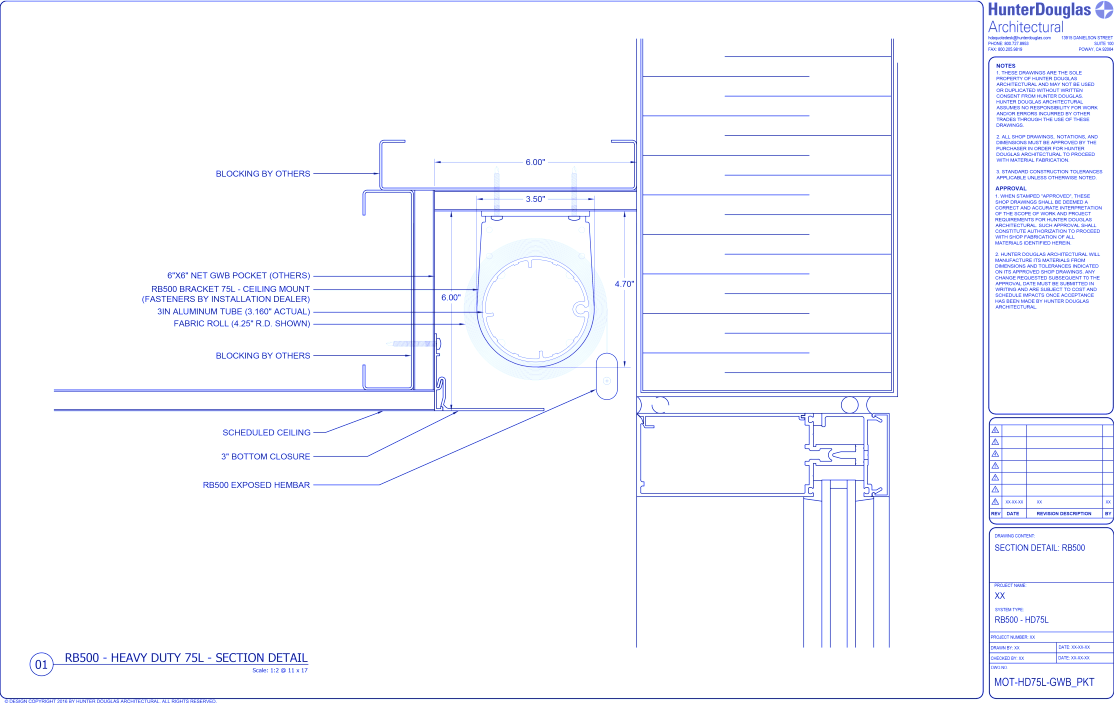 Heavy Duty Automated: 75L Brackets – Gypsum Wallboard Pocket