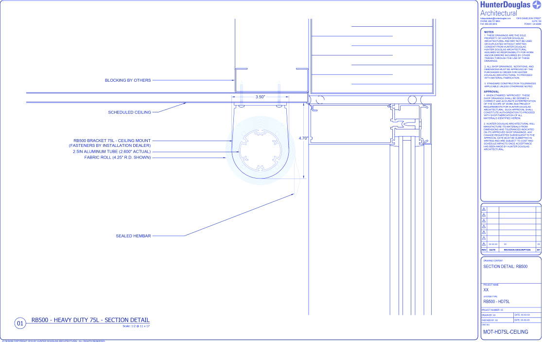 Heavy Duty Automated: 75L Brackets – Ceiling Mount