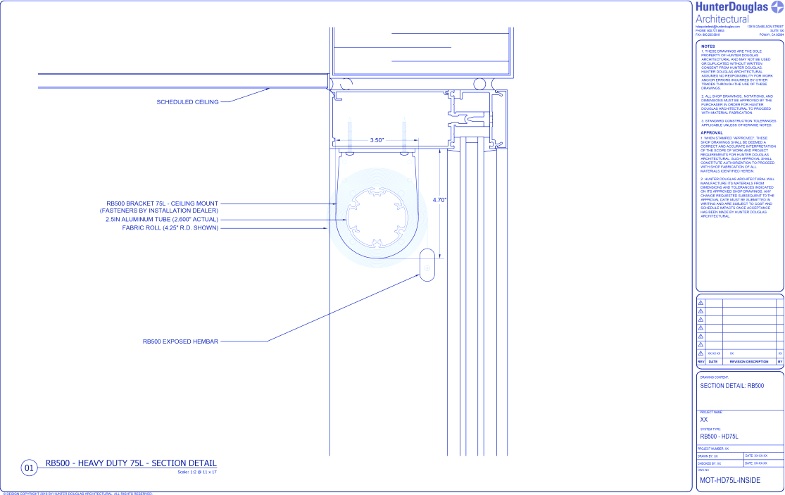 Heavy Duty Automated: 75L Brackets – Inside Mount