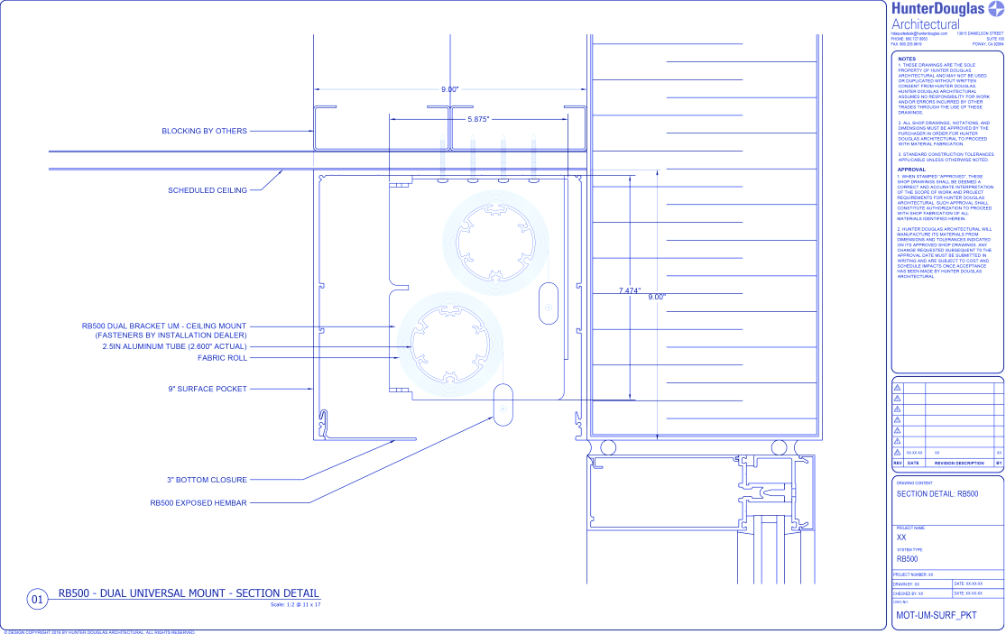 Heavy Duty Automated: 7IN Dual UM  Bracket – Surface Pocket