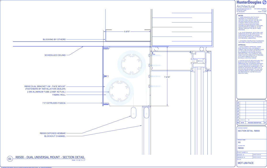 Heavy Duty Automated: 7IN Dual UM Bracket – Face Mount