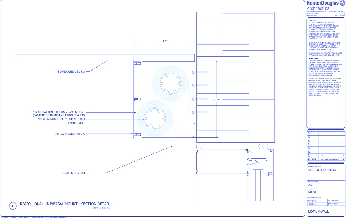 Heavy Duty Automated: 7IN Dual UM Bracket – Wall Mount