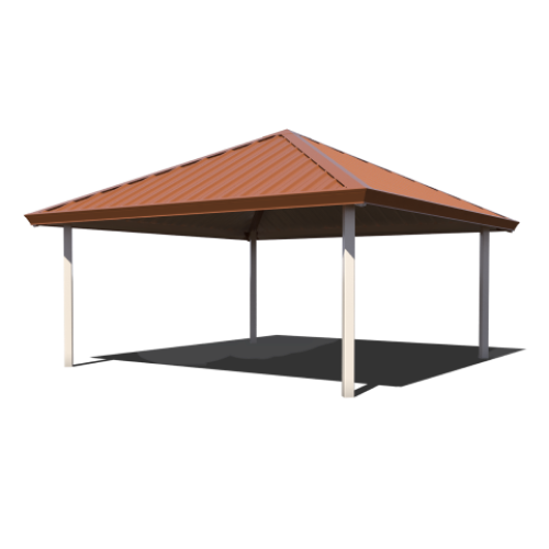 CAD Drawings BIM Models Superior Recreational Products | Shelter and Site Amenities All-Steel Square Shelters
