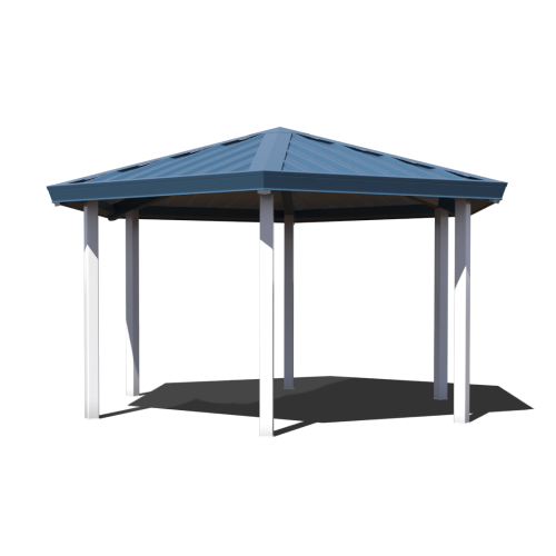 CAD Drawings BIM Models Superior Recreational Products | Shelter and Site Amenities All-Steel Hexagonal Shelters