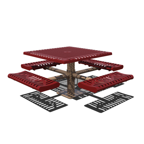 CAD Drawings Superior Recreational Products | Shelter and Site Amenities Classic Style Tables