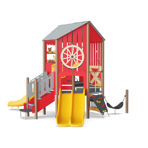Barn with Slide & Stairs