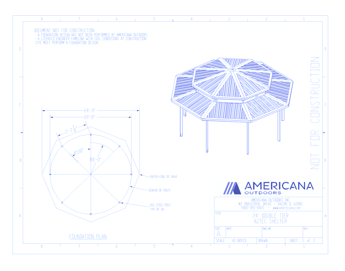 Shelters: Aztec Double Tier With R Style Roof 24'