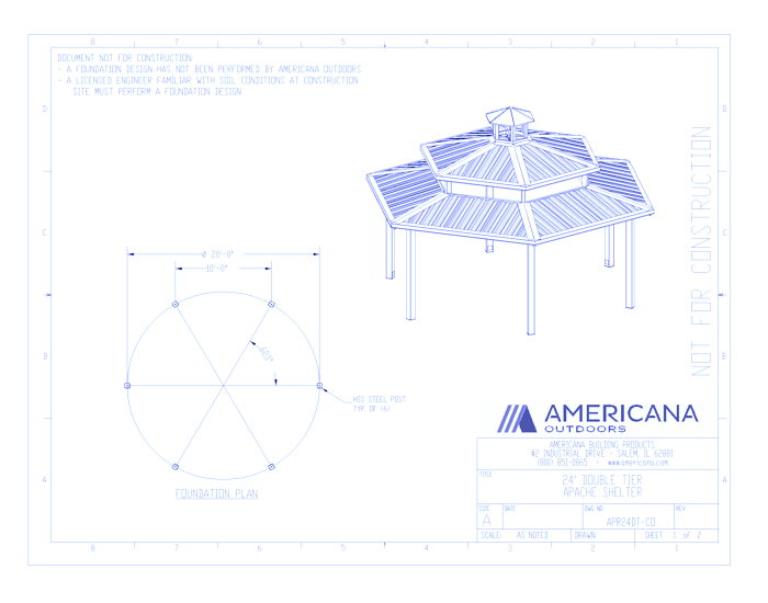 Shelters: Apache Double Tier With Cupola and R Style Roof 24'
