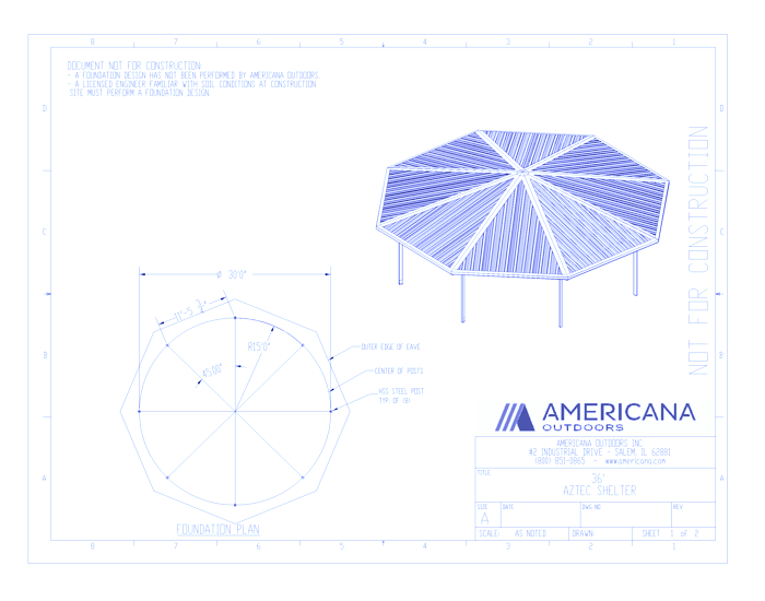 Shelters: Aztec With R Style Roof 36'
