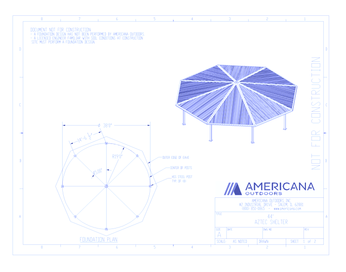 Shelters: Aztec With R Style Roof 44'