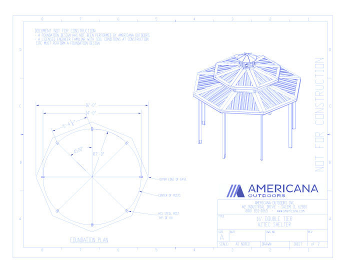 Shelters: Aztec Double Tier With Cupola and R Style Roof 16' 