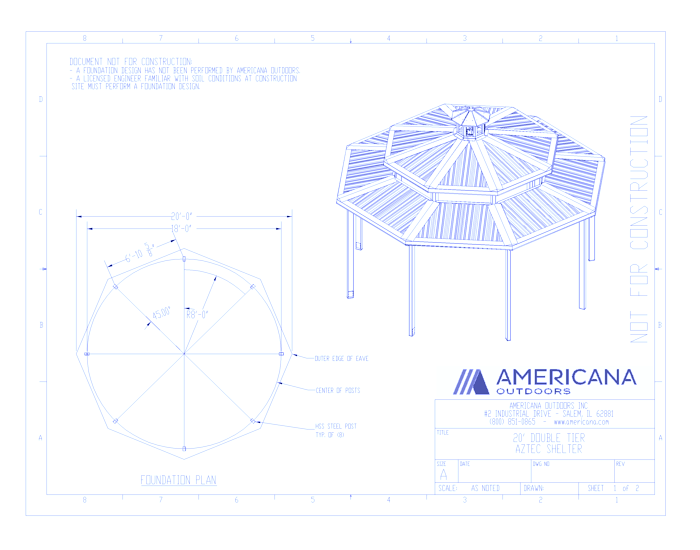 Shelters: Aztec Double Tier With Cupola and R Style Roof 20' 