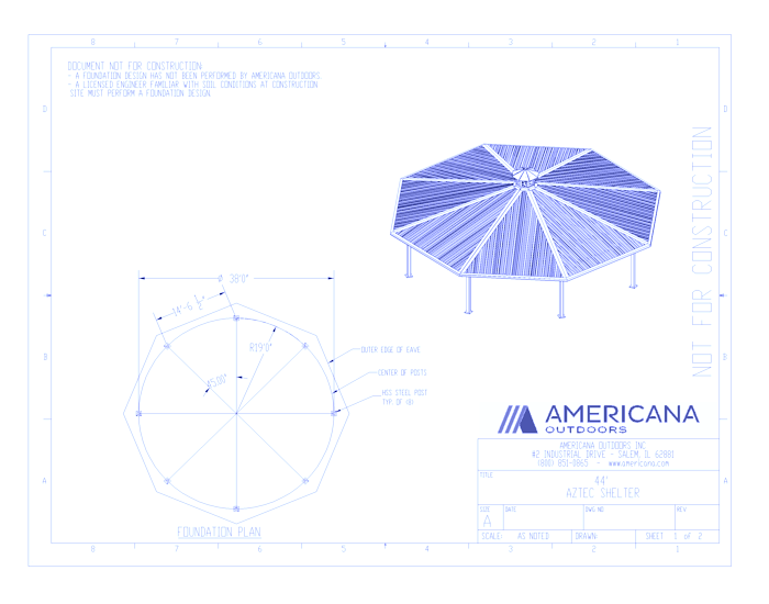 Shelters: Aztec with Cupola and R Style Roof 44'