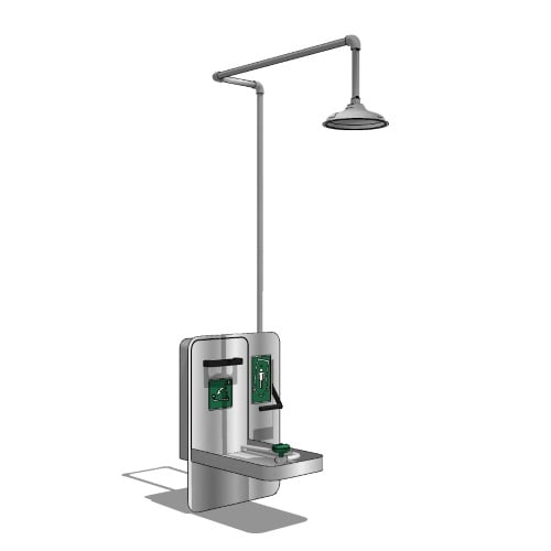 Model 8356WCC: AXION® MSR Barrier Free Recessed Shower and Eye/Face Wash