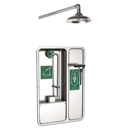 CAD Drawings Haws Corporation Model 8355WCW: AXION® MSR Barrier-Free Recessed Shower and Eye/Face Wash