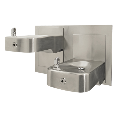 CAD Drawings Haws Corporation Model 1117LHO2: Wall Mounted Touchless ADA Adjustable Dual Drinking Fountain