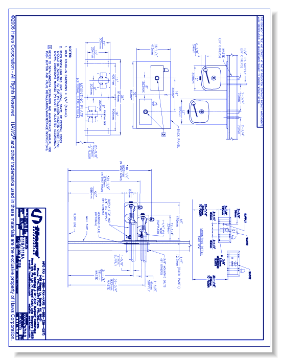 Model 1119: Wall Mounted Dual ADA Drinking Fountain