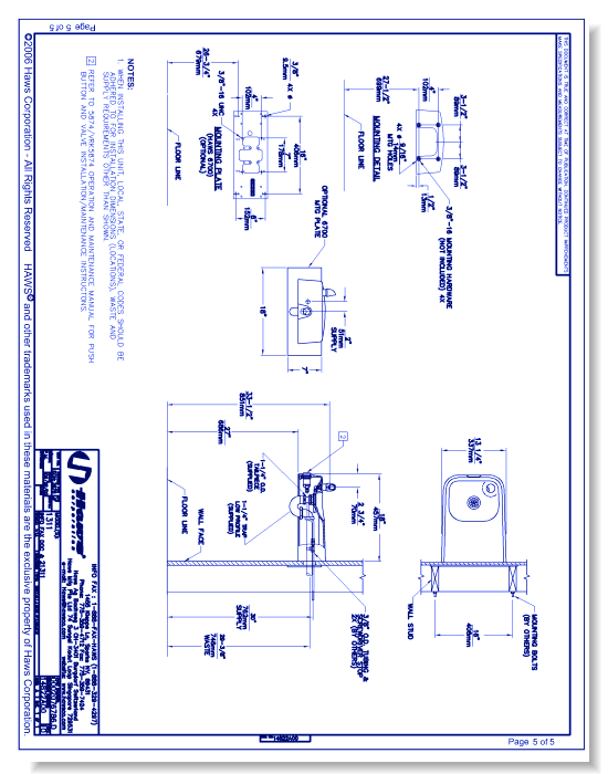 Model 1311: Wall Mounted Drinking Fountain
