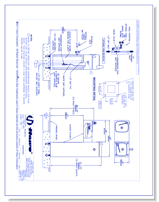 Model 3300: Pedestal Drinking Fountain