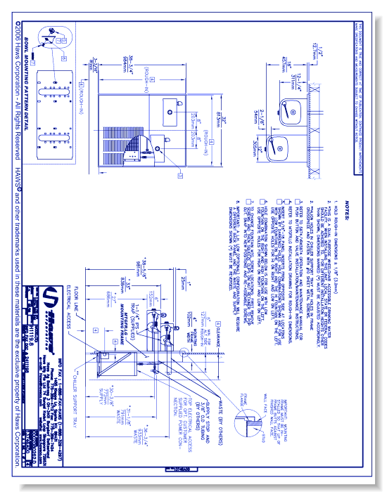Model H1119.8:  Wall Mounted Dual ADA Refrigerated Drinking Fountain