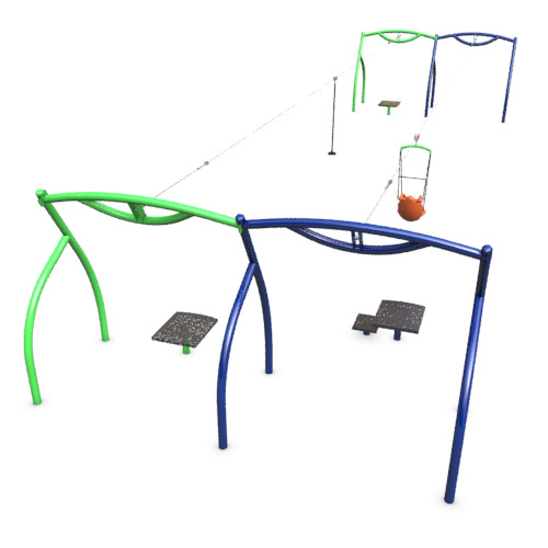CAD Drawings BCI Burke Playgrounds ZIPVENTURE® FREEDOM & DUO