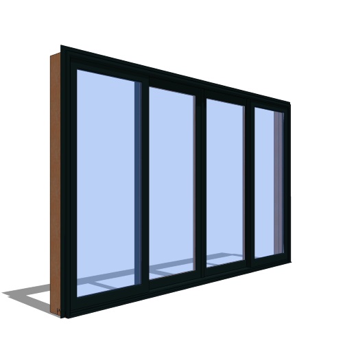Contemporary Collection™ Door Revit Object: Sliding Patio Door - 4 Panel