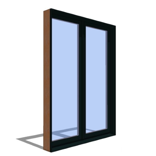 Contemporary Collection™ Door Revit Object: Inswing Hinged Patio Door - 2 Panel
