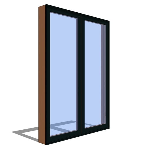 Contemporary Collection™ Door Revit Object: Outswing Hinged Patio Door - 2 Panel