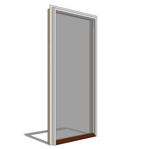 Contemporary Collection™ Door Revit Object: Single Direct Glazed Stationary Panel