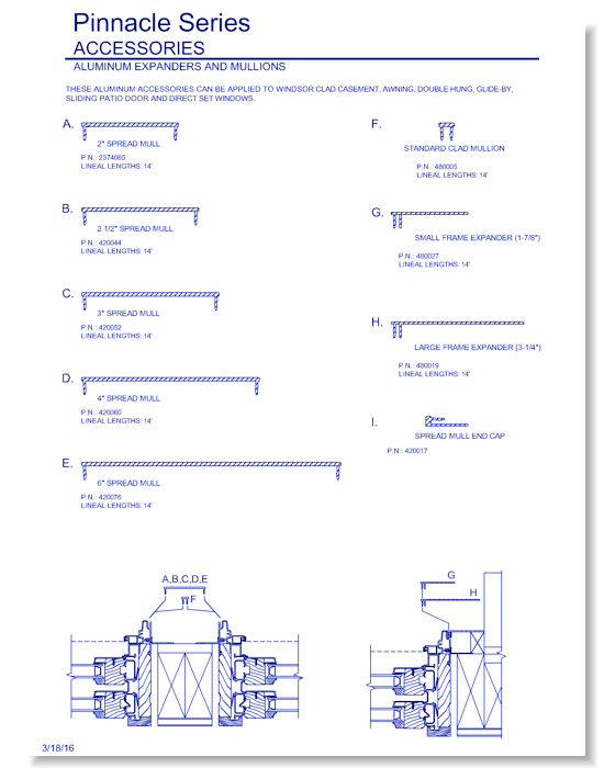 Pinnacle Clad Accessories: Parts