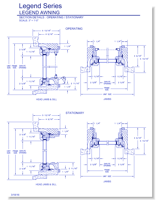 Legend Awning: Section Details