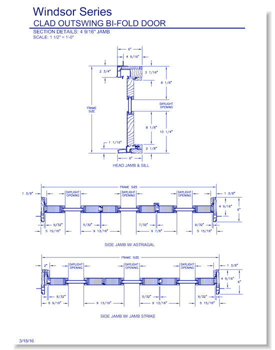 Windsor Bi-Fold: Section Details
