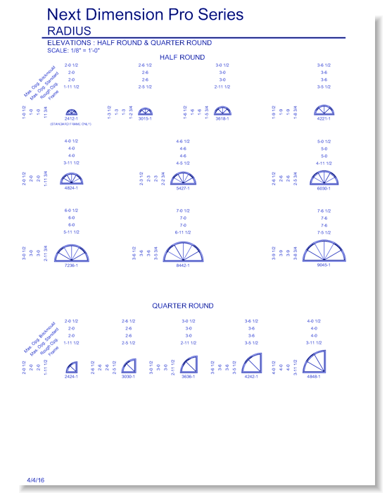 Next Dimension Pro Radius: Elevations - CADdetails